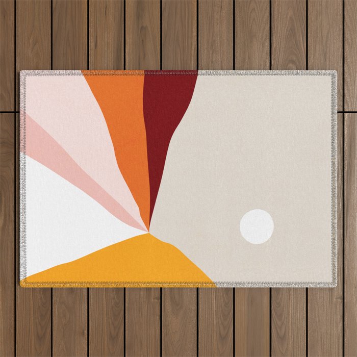 Minimal Landscape 'on the road' 2b Outdoor Rug