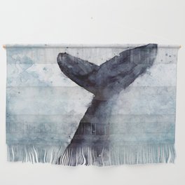Whale of a Tale, Ocean Splashing Whale Tail Wall Hanging