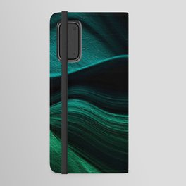 Shadows and Moonbeams teal and turquoise design Android Wallet Case