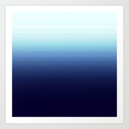 Nautical Blue Ombre Art Print