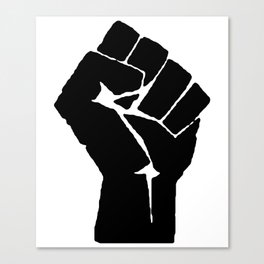 Black Power Fist Canvas Print
