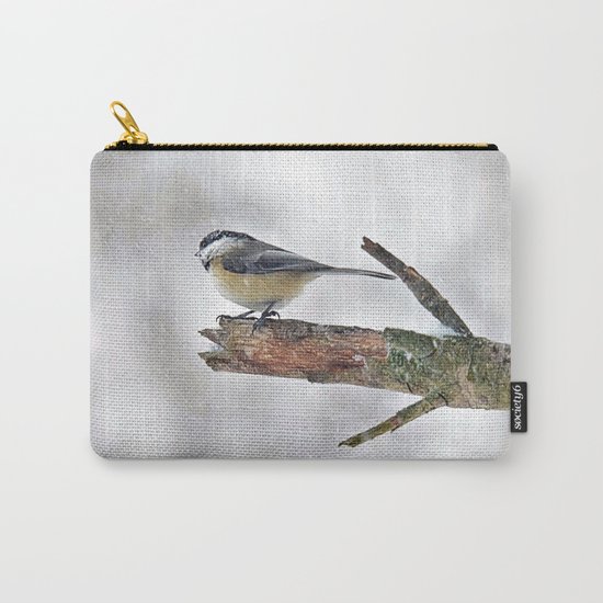 Chickadee Versus Winter Storm Stella Carry-All Pouch