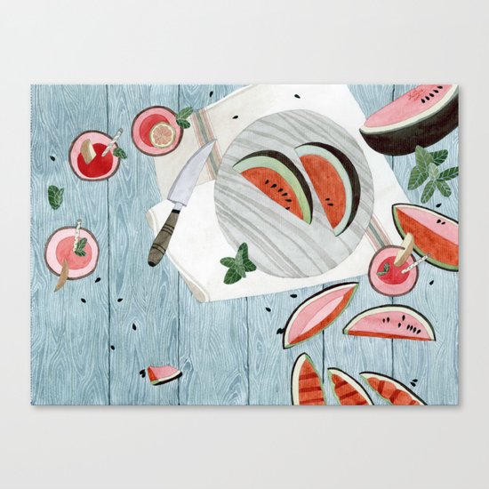The Watermelon Season Canvas Print
