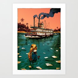 Blowing in the Water Art Print