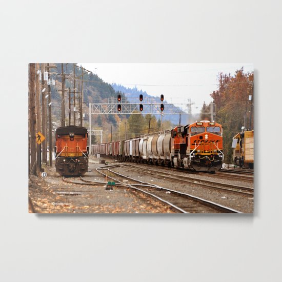 TRAIN YARD Metal Print