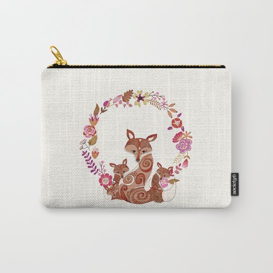 FOX & FLOWERS Carry-All Pouch