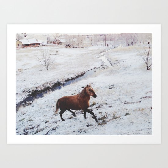 Winter Hill Horse Art Print