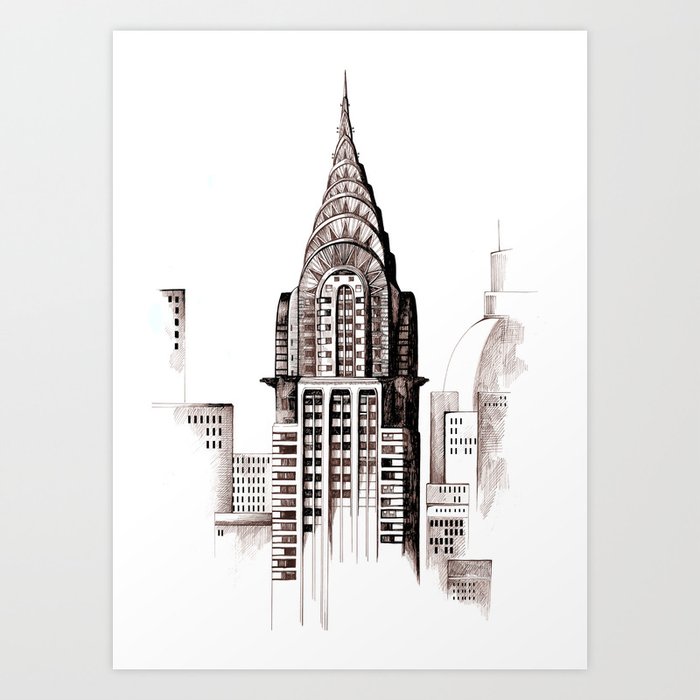 Chrysler Building Nyc Art Print By Misslittlemess Society6