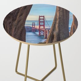 Golden Gate Between Cypresses  Side Table