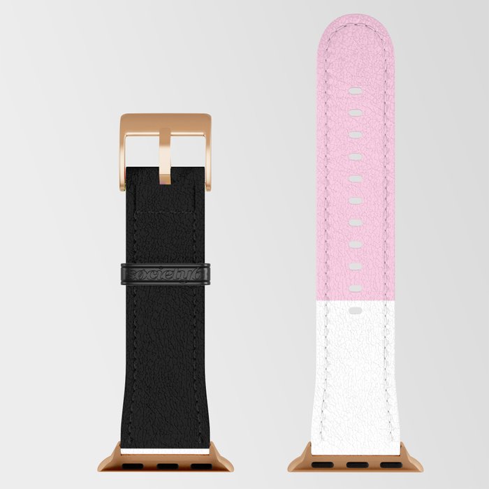 Black White Pink Color Blocks Apple Watch Band by speckled