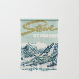 2021 Ski Stowe Vermont Vintage Poster  Wall Hanging