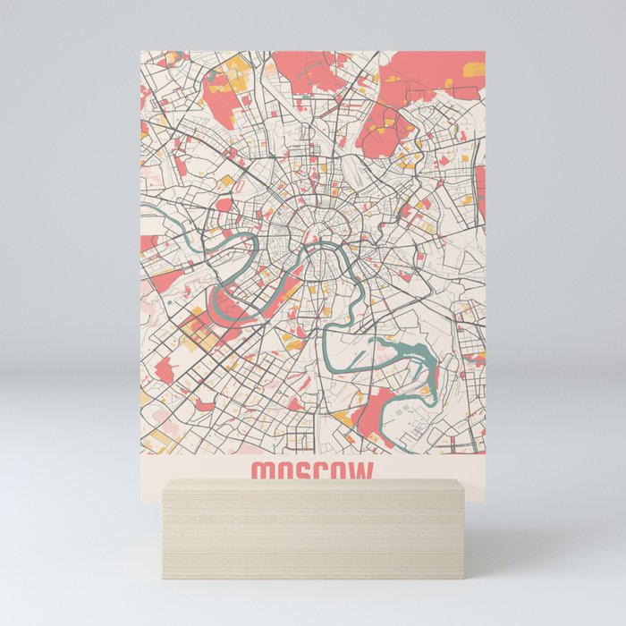 Montreal city map Mini Art Print