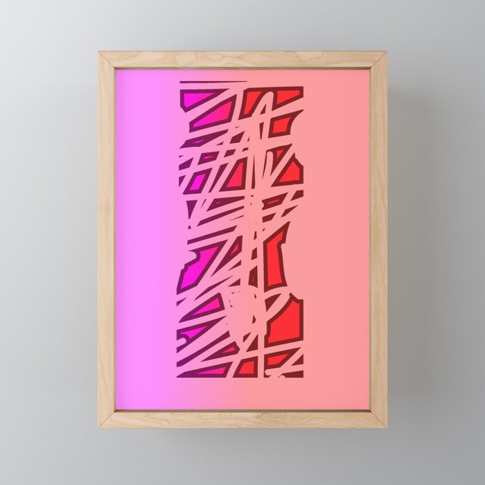Pink P Framed Mini Art Print