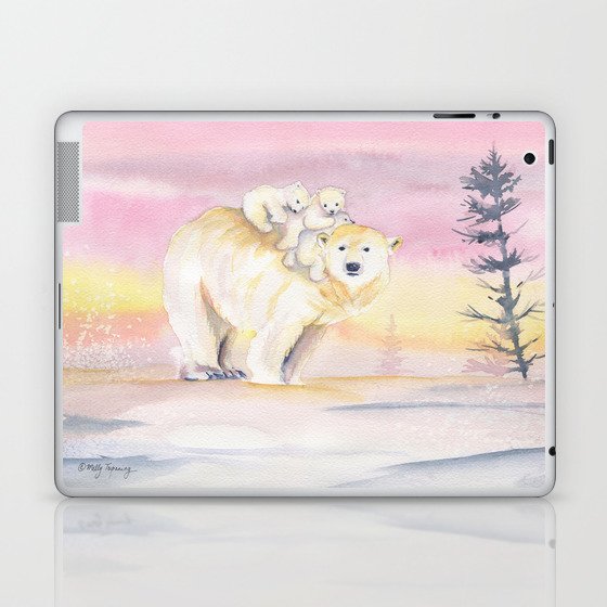 Polar Bear Family Laptop & iPad Skin