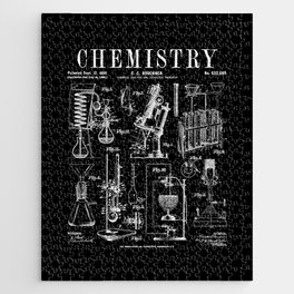 Chemistry Teacher Student Science Laboratory Vintage Patent Jigsaw Puzzle