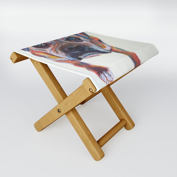 Lily the Boxer Folding Stool