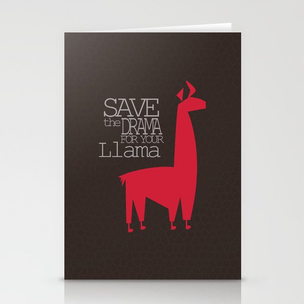 Save the Drama for your Llama Stationery Cards