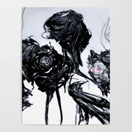 Black Roses - Abstract Art Take Four Poster
