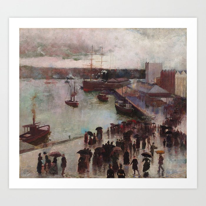  Departure of the Orient ship - Charles Conder Art Print