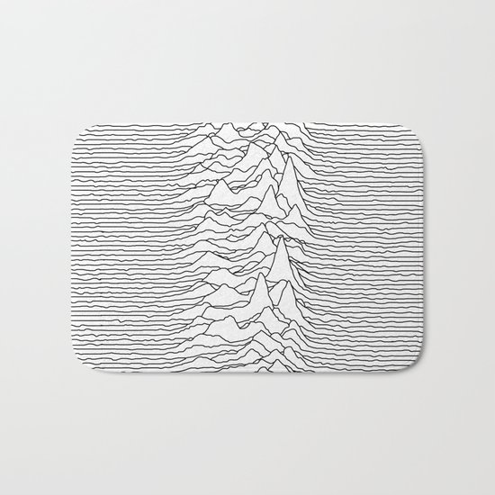 Unknown Pleasures - White Bath Mat