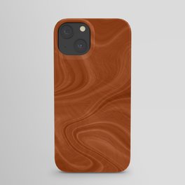 Burnt Orange Swirl Marble iPhone Case