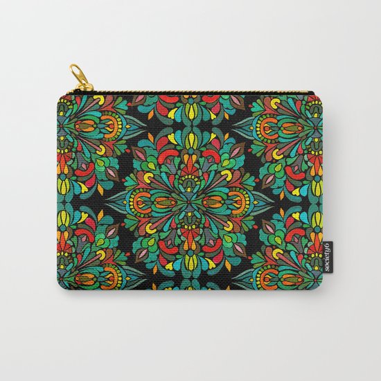 Green red orange pattern Carry-All Pouch