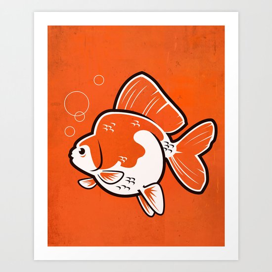 Ryukin Goldfish Art Print