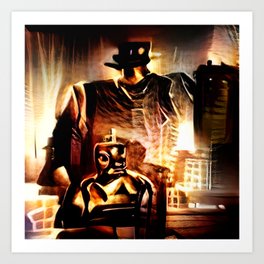 Robot Noir Art Print