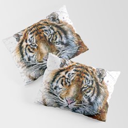 Tiger watercolor Pillow Sham