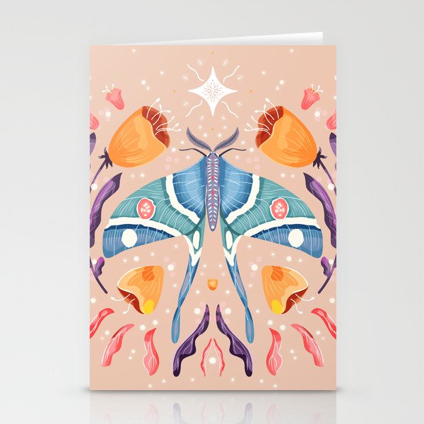 Moth light Stationery Cards