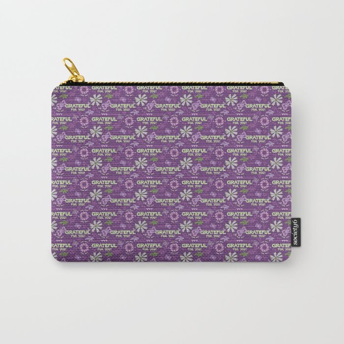 Grateful for You Grape Vineyard Carry-All Pouch