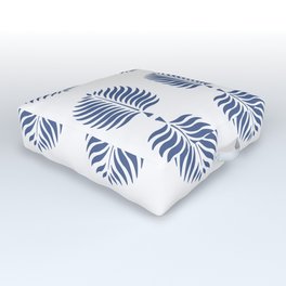 TROPICAL PALMS . WHITE + BEACH BLUE Outdoor Floor Cushion | Summer, Cottagechic, Blue And White, Graphicdesign, Natural, Modern, Tropical, New, Fronds, Whitebackground 
