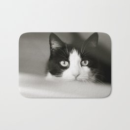 Let Me Out Bath Mat | Animal, Black and White, Photo 