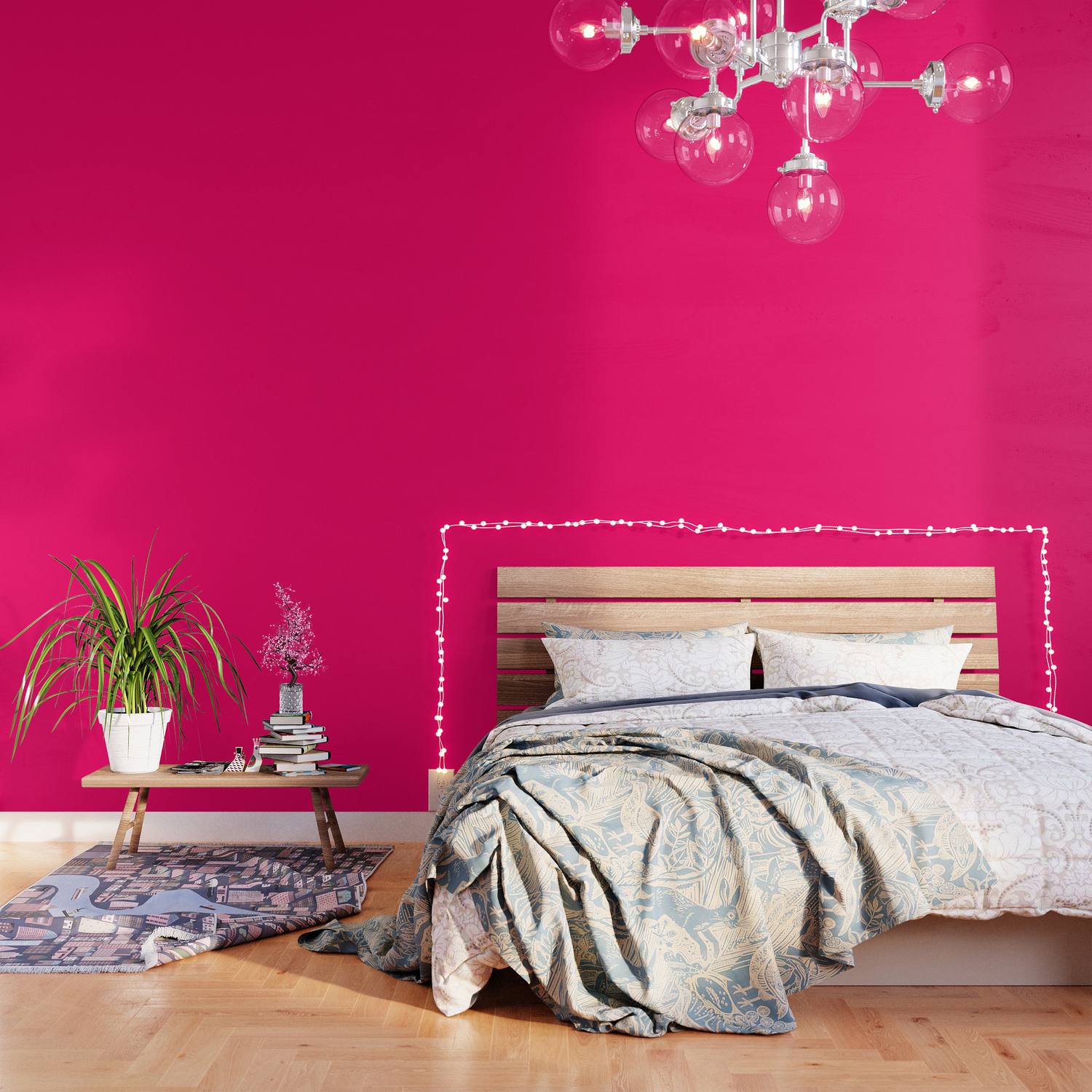 Bright Fluorescent Pink Neon Wallpaper By Podartist Society6