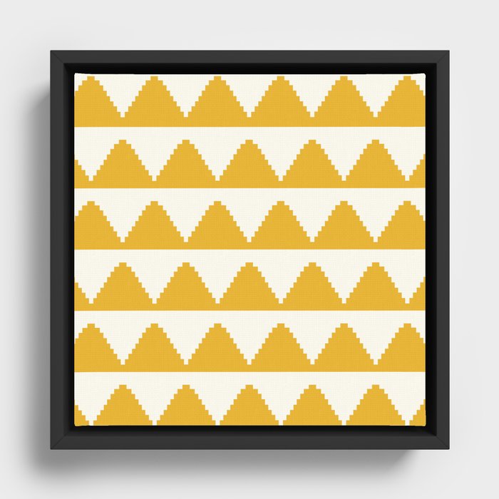 Geometric Pyramid Pattern XLIII Framed Canvas
