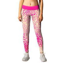 Modern Pink Yellow Watercolor Cheetah Animal Leggings | Animal, Trendy, Leopard, Watercolor, Hipster, Animalprint, Pinkwatercolor, Hotpink, Pink, Fashion 