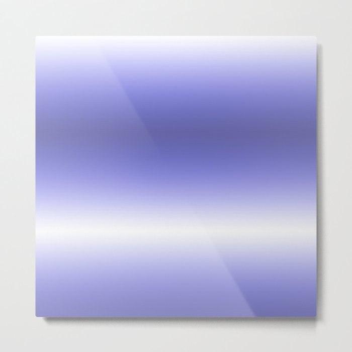 Periwinkle Blue Gradient Color Background-Ombre Pattern Metal Print