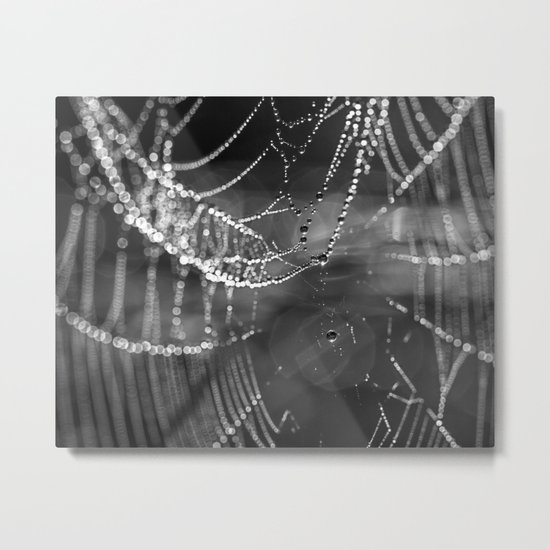 silver beads Metal Print