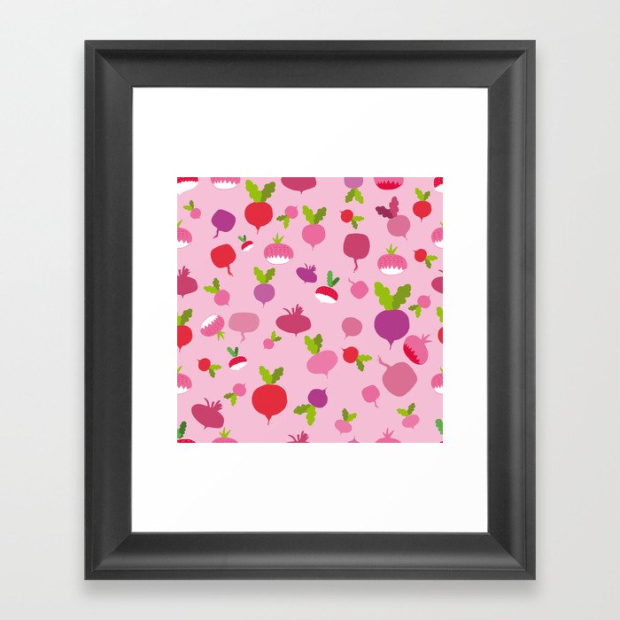 Pink Radish Framed Art Print
