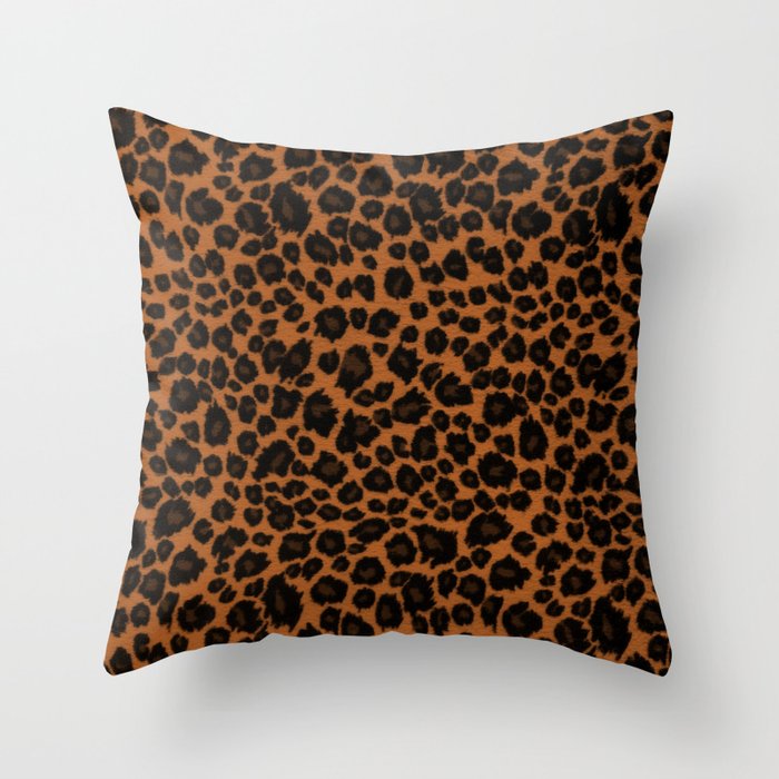Sandstone Leopard Skin Throw Pillow