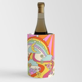 retro hippie boho print  Wine Chiller