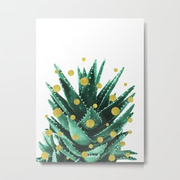 Christmas Succulent Metal Print