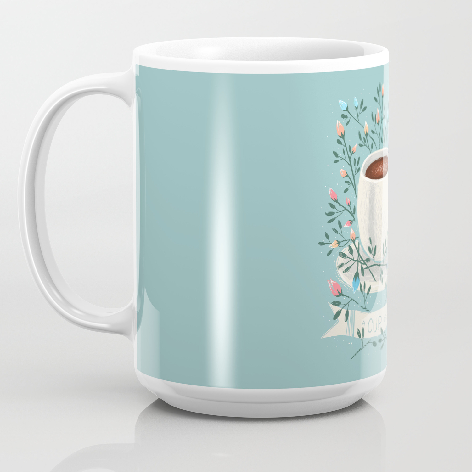A Cup Of Joy Coffee Mug By Kelsey King Illustration Society6 A Cup Of Joy Coffee Mug By Kelsey King Illustration Society6