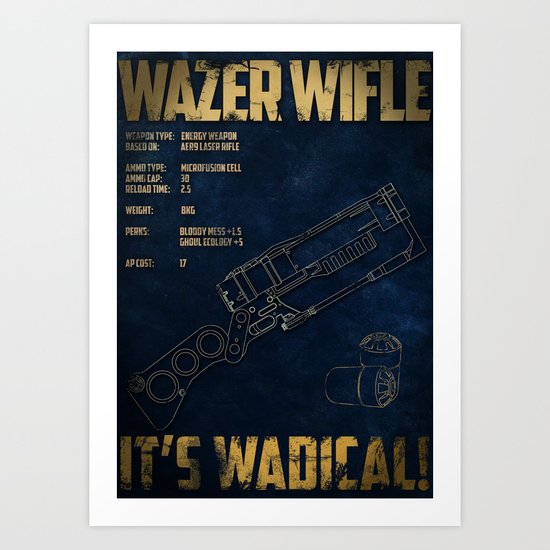 Wazer Wifle Poster Art Print