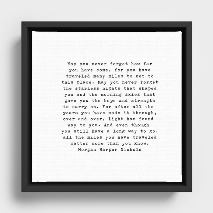 Morgan Harper Nichols | Typewriter Style Quote Framed Canvas