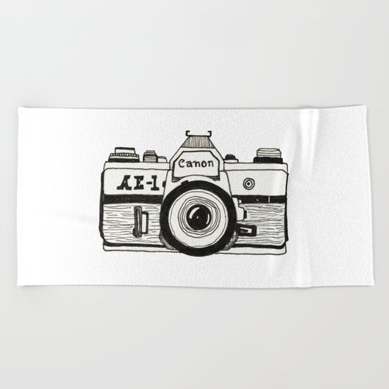 Camera Beach Towel
