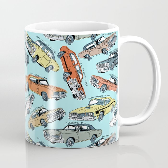 Muscle Cars Coffee Mug By Mariozuccaillustration Society6