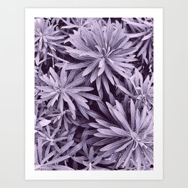 Pale Purple Spiked Floral Design Art Print | Beautiful, Garden, Nature, Plant, Natural, Pattern, Botanical, Stylish, Luxurious, Modern 