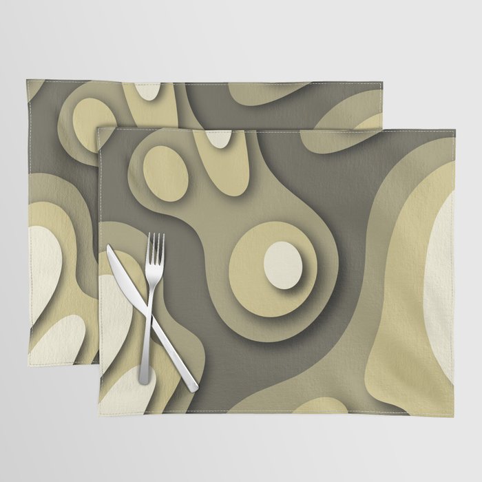 Geometric color mountain 3 Placemat