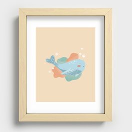 little cute whale  Recessed Framed Print